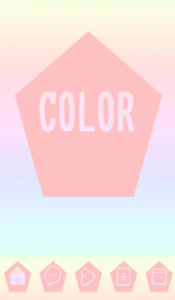 [LINE着せ替え] pink color rainbow I07の画像1