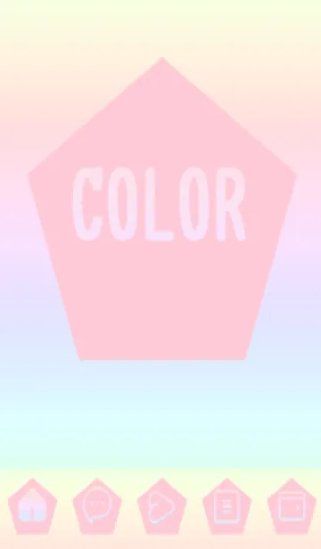 [LINE着せ替え] pink color rainbow I09の画像1