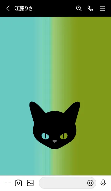 [LINE着せ替え] ブラック キャット 257の画像2