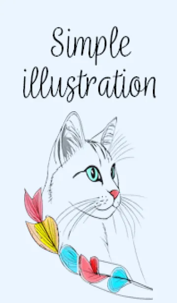 [LINE着せ替え] simple illustration06blue_JPの画像1