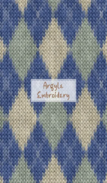 [LINE着せ替え] Argyle Embroidery 13の画像1