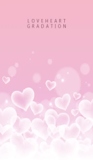 [LINE着せ替え] LOVE HEART GRADATION Pink&White 21の画像1
