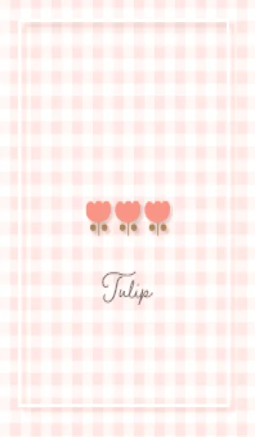 [LINE着せ替え] babypinkナチュラルなチューリップ09_1の画像1