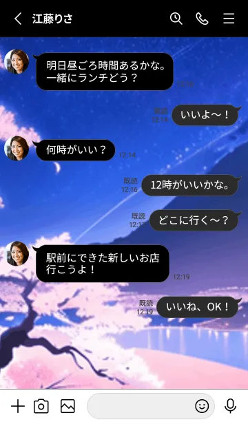 [LINE着せ替え] 冬のサクラ #CCHO09。の画像3