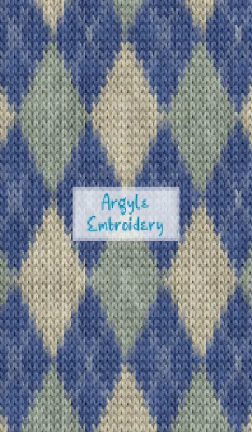 [LINE着せ替え] Argyle Embroidery 14の画像1