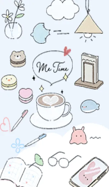 [LINE着せ替え] blue♡Me Time14_1の画像1