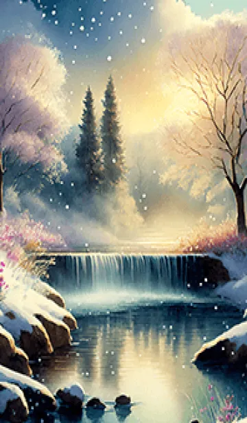 [LINE着せ替え] 優美な冬の風景の着せかえ(Winter-2343)の画像1