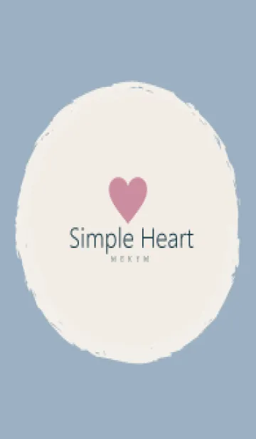 [LINE着せ替え] Simple Heart Blue-NATURAL 3の画像1