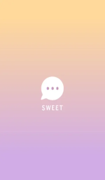 [LINE着せ替え] Sweetグラデ Purple×Orangeの画像1