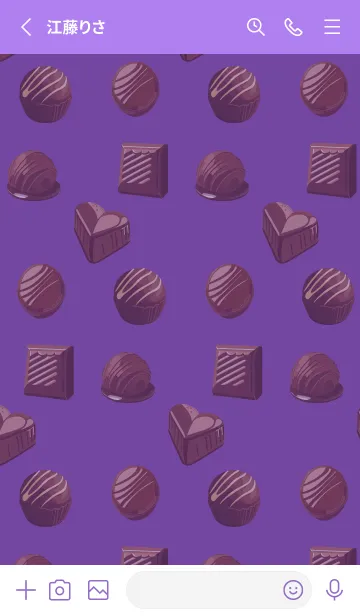 [LINE着せ替え] purple チョコレートの画像2