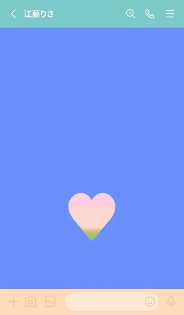 [LINE着せ替え] グラデーション ハート 83の画像2