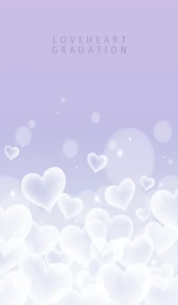 [LINE着せ替え] LOVE HEART GRADATION Purple&Pink 21の画像1