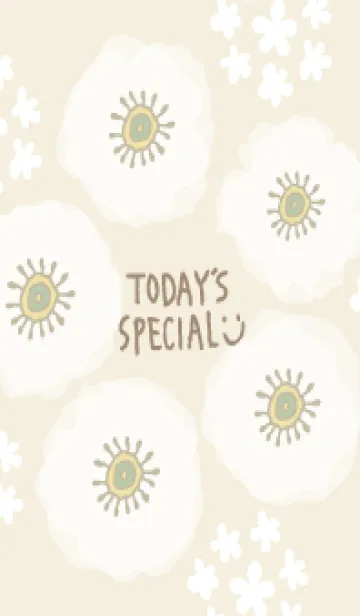 [LINE着せ替え] 白い花と小花の輪20の画像1