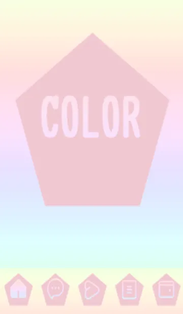 [LINE着せ替え] pink color rainbow I10の画像1