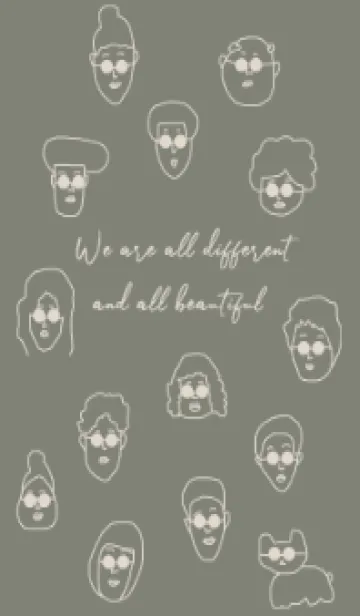 [LINE着せ替え] sunglasses family -khaki black-の画像1