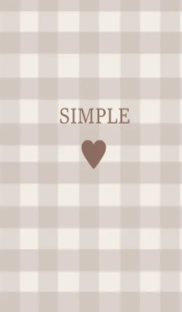 [LINE着せ替え] SIMPLE HEART =check brownbeige=の画像1