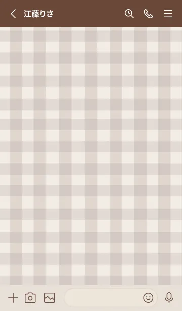 [LINE着せ替え] SIMPLE HEART =check brownbeige=の画像2