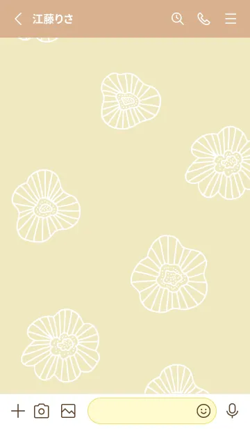 [LINE着せ替え] くすみカラー 白い線の花16の画像2