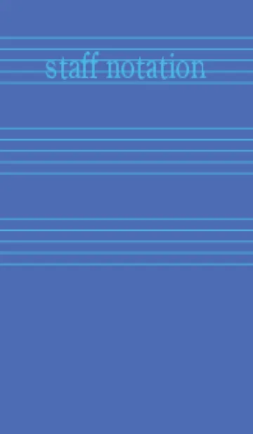 [LINE着せ替え] 五線譜1 群青色の画像1