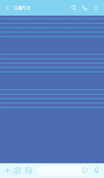 [LINE着せ替え] 五線譜1 群青色の画像2