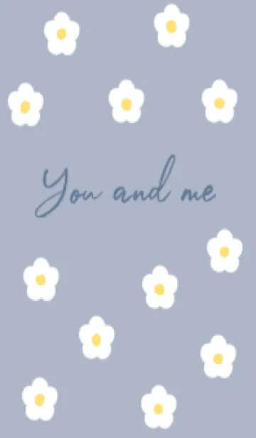 [LINE着せ替え] you and me (dustyblue)の画像1