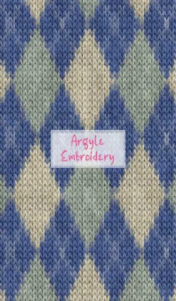 [LINE着せ替え] Argyle Embroidery 17の画像1