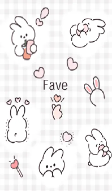 Greige♡幸せウサコ02_1の着せ替えメイン画像