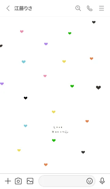 [LINE着せ替え] カラフルなハート。スマイル。の画像2