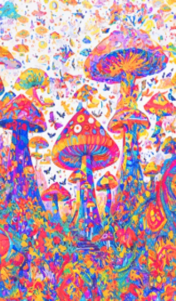 [LINE着せ替え] POP ART_mushroom02_JPの画像1