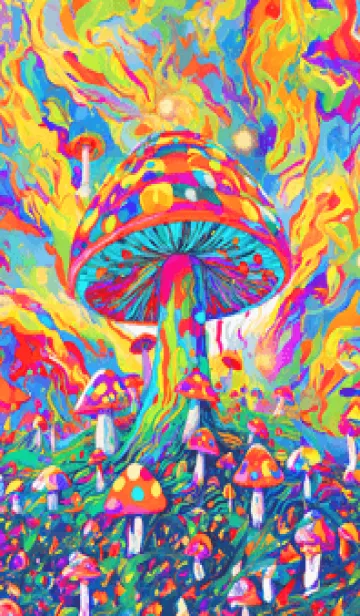 [LINE着せ替え] POP ART_mushroom03_JPの画像1