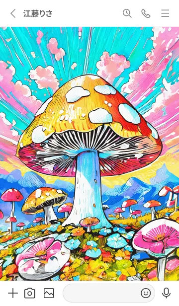 [LINE着せ替え] POP ART_mushroom20_JPの画像2