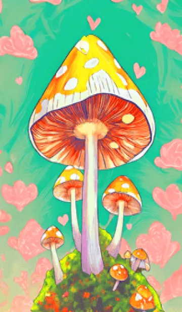 [LINE着せ替え] POP ART_mushroom22_JPの画像1