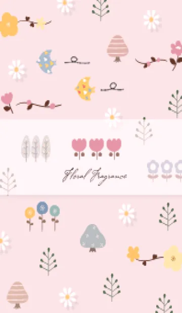 [LINE着せ替え] pink floral fragrance10_1の画像1