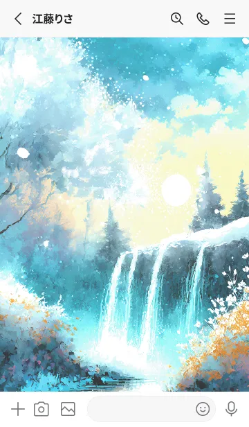 [LINE着せ替え] 優美な冬の風景の着せかえ(Winter-2364)の画像2