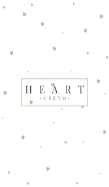 [LINE着せ替え] HEART BEIGE-SIMPLE MEKYM 24の画像1