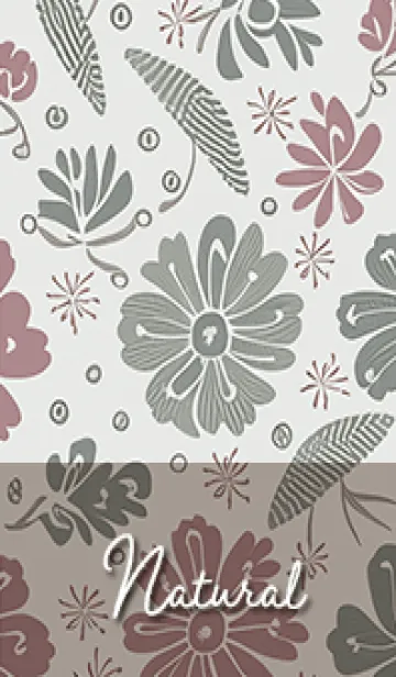 [LINE着せ替え] Greigeナチュラルフラワー01_1の画像1