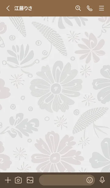 [LINE着せ替え] Greigeナチュラルフラワー01_1の画像2