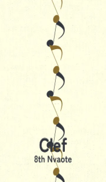 [LINE着せ替え] 八分音符1 ゴールデンオーカーの画像1