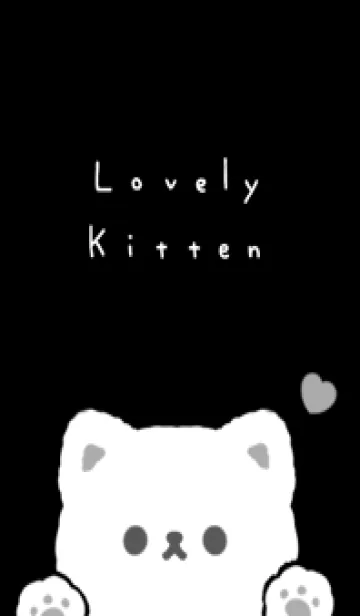 [LINE着せ替え] ふんわりねこさん。黒の画像1