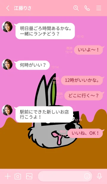 [LINE着せ替え] スワッグ ラビット 56の画像3