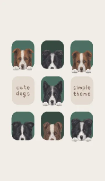 [LINE着せ替え] DOGS- ボーダーコリー -フォレストグリーンの画像1