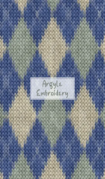 [LINE着せ替え] Argyle Embroidery 18の画像1