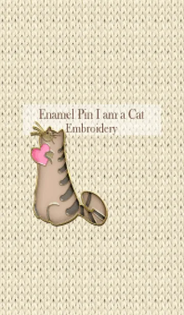 [LINE着せ替え] I am a Cat Enamel Pin & Embroidery 43の画像1