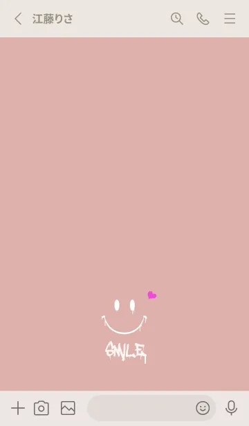 [LINE着せ替え] スマイルグラフィティ！！ピンクベージュ2の画像2