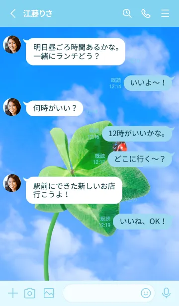 [LINE着せ替え] 本物ラッキークローバー & Ladybird #2-15の画像3