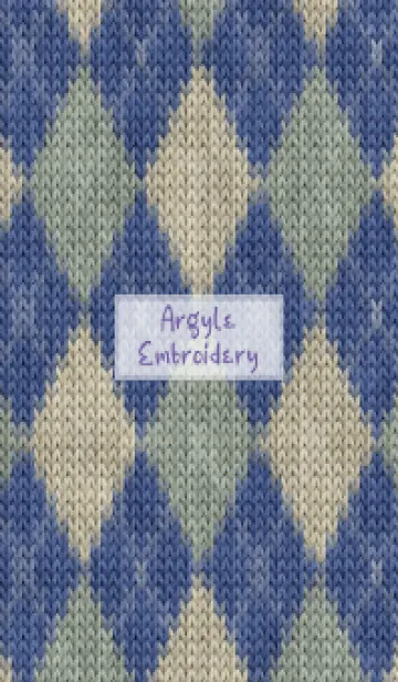 [LINE着せ替え] Argyle Embroidery 19の画像1