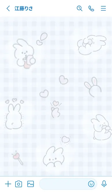[LINE着せ替え] blue♡幸せウサコ15_1の画像2