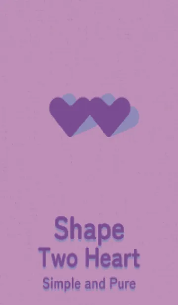 [LINE着せ替え] 2ハートのきせかえ パープルの画像1