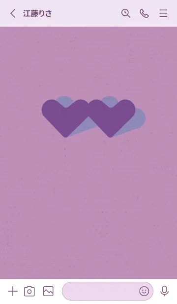 [LINE着せ替え] 2ハートのきせかえ パープルの画像2