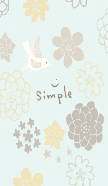 [LINE着せ替え] 小鳥と花7の画像1